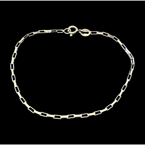 VTG Arezzo Italy Square Link 925 STERLING SILVER BRACELET 7" Signed Star 560 AR - Picture 6 of 7